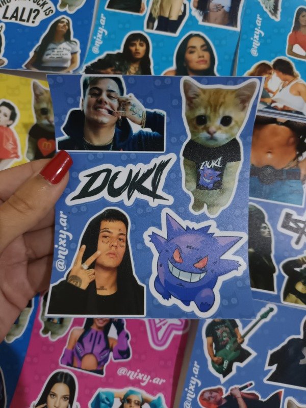 Producto - Plancha de stickers Duki