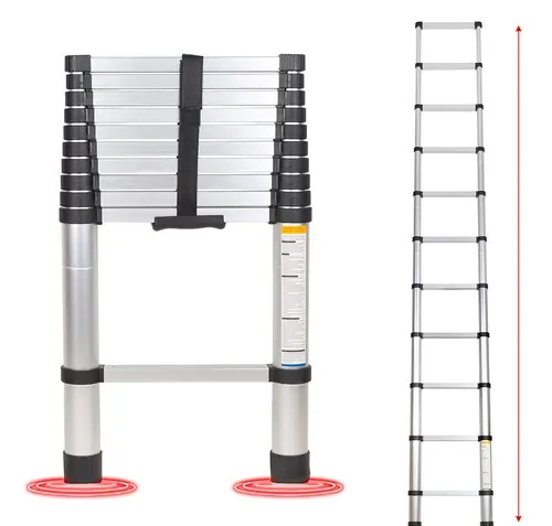Producto - Escalera de Aluminio Telescópica -Escalones Extensibles -Gadnic