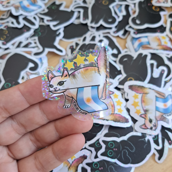 Producto - Stickers de Vinilo UV Transparente Glitter