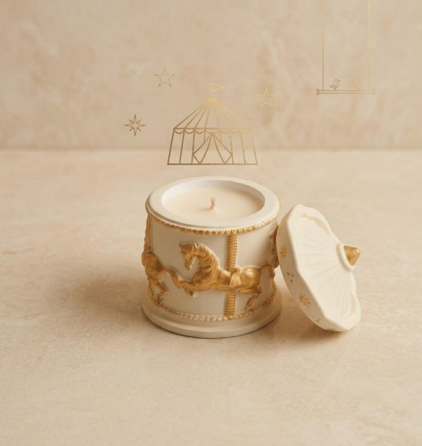 Producto - Carrusel dos colores con vela de soja