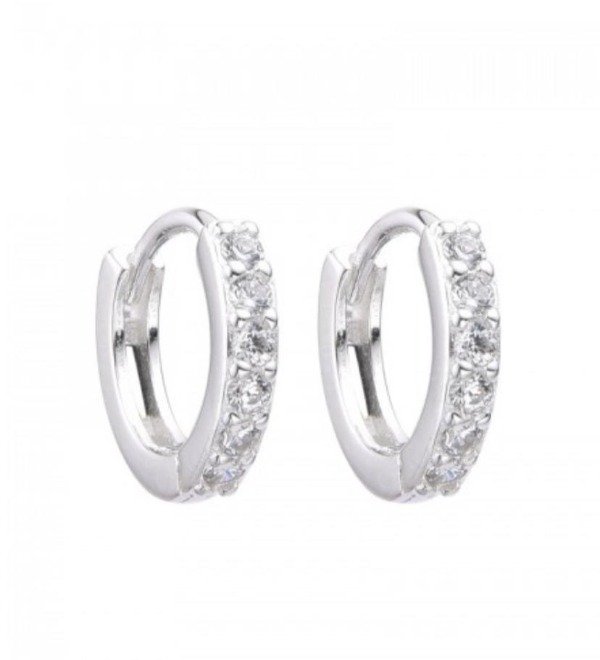 Producto - Argollita simple con cubic. Par