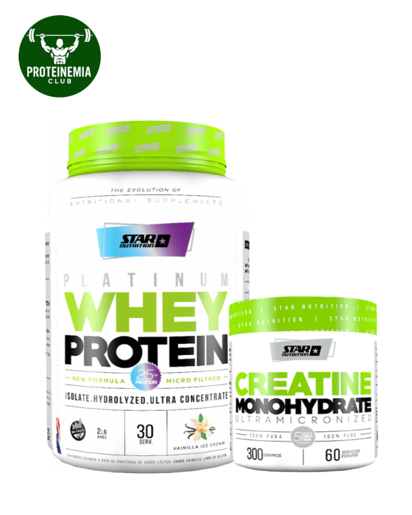 Producto - WHEY PROTEIN PLATINUM 930 GR CREATINA MONOHIDRATADA 300 GR TACHO STAR NUTRITION