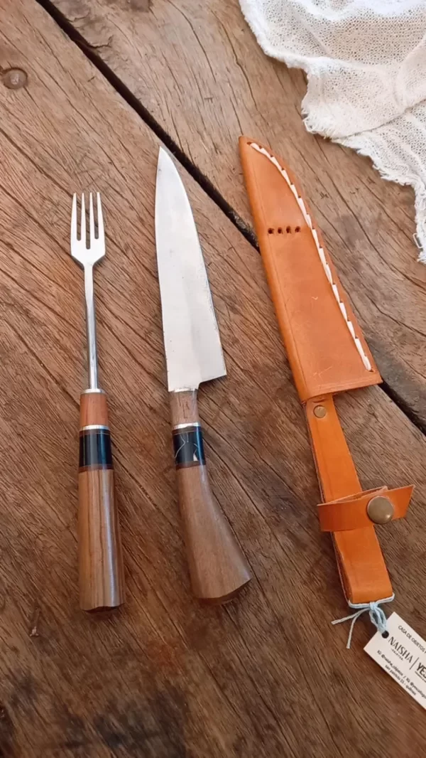 Producto - cuchillo + tenedor chaira - 0