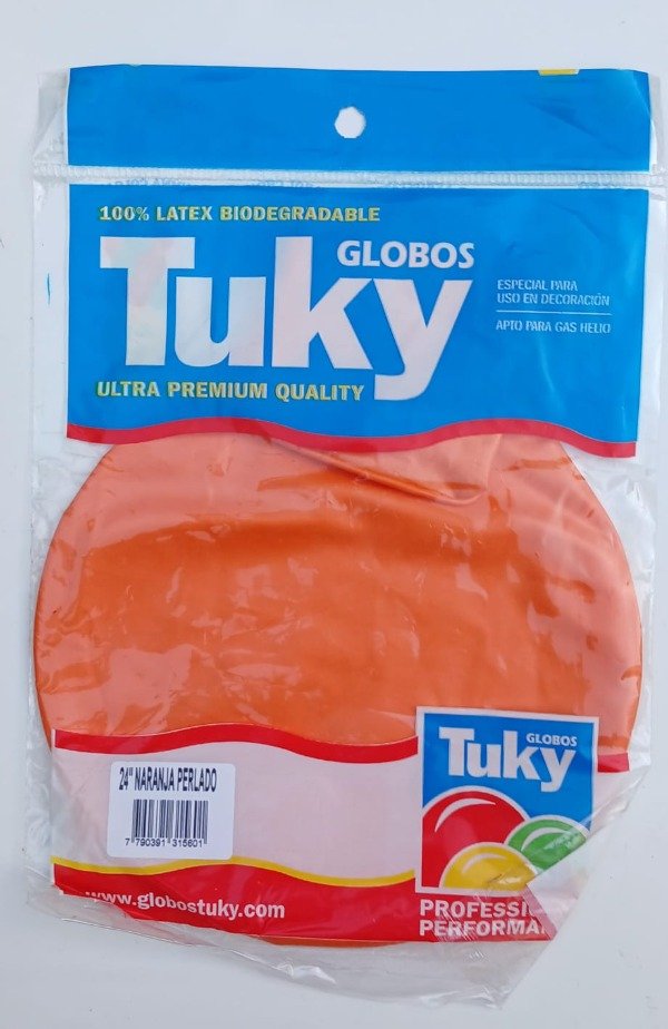 Producto - Piñata/Globo Tuky 24" Perlada Naranja