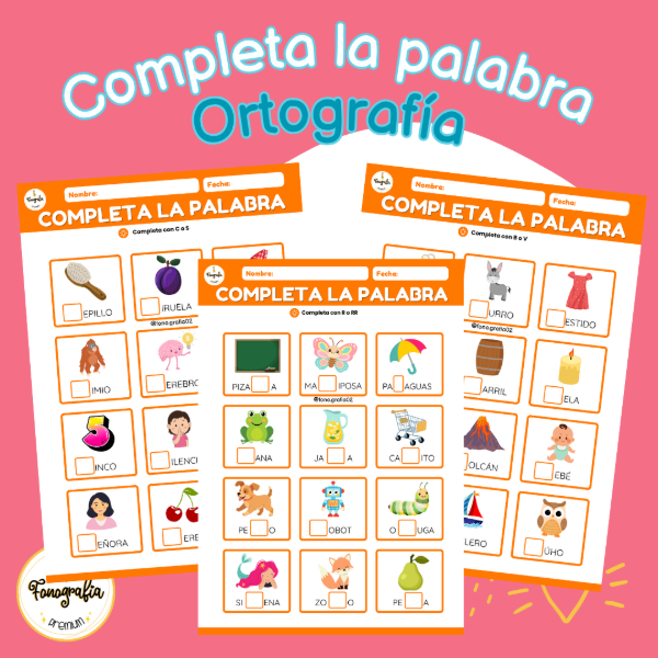 Producto - Ortografía- Completa las palabras