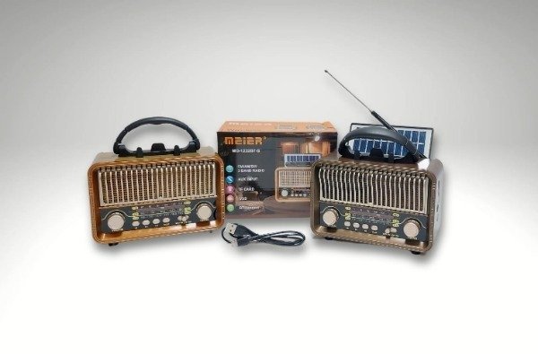 Producto - RADIO VINTAGE C/PANEL SOLAR (MD-1232BT-S)