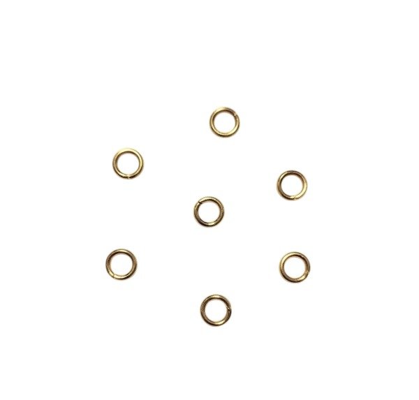 Producto - Argolla de unión de acero quirúrgico DORADO 4mm x50uni.