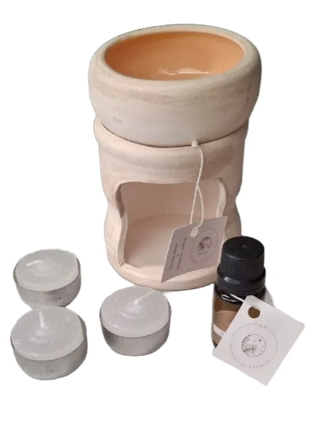 Producto - Hornito De Cerámica + 3 Velitas + Esencia
