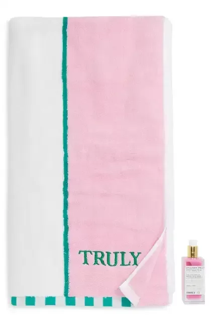 Producto - TRULY - UNICORN FRUIT AFTER SHAVE SERUM X 90ML + TOALLÓN PLAYERO TERRY