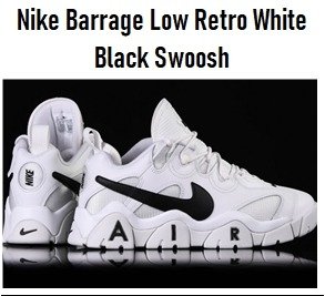 Producto - Nike Barrage Low Retro White Black Swoosh
