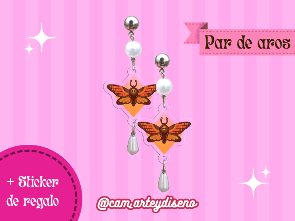 Producto - Par de aros Polillas 1