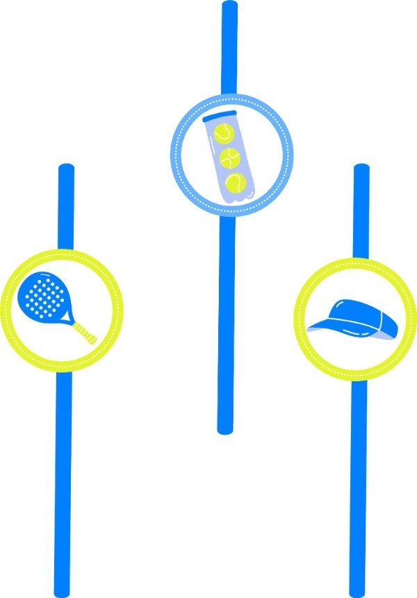 Producto - SORBETES PADEL CELESTE X 10