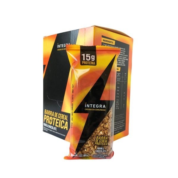 Producto - Integra Barra De Cereal Proteica Maní y Chocolate 45 Grs