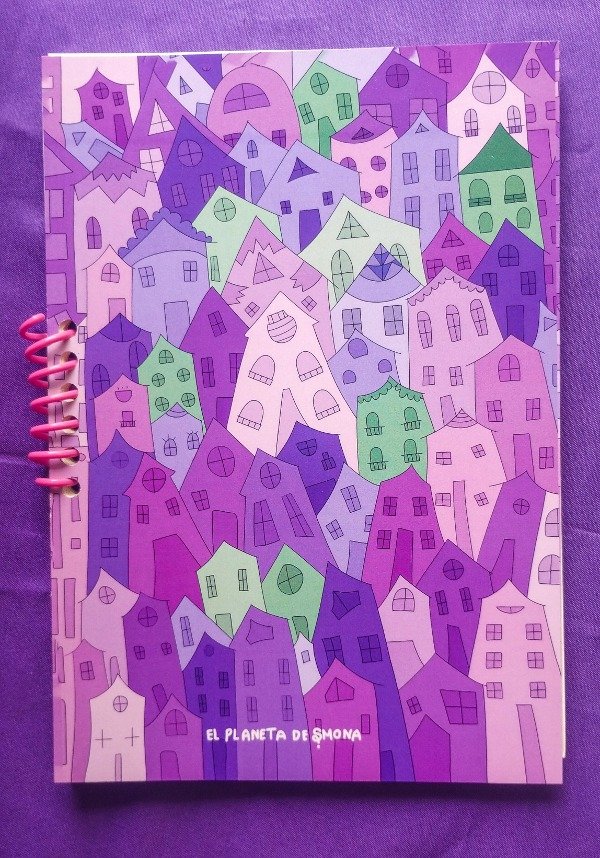 Producto - Cuaderno A5 Rayado Casitas