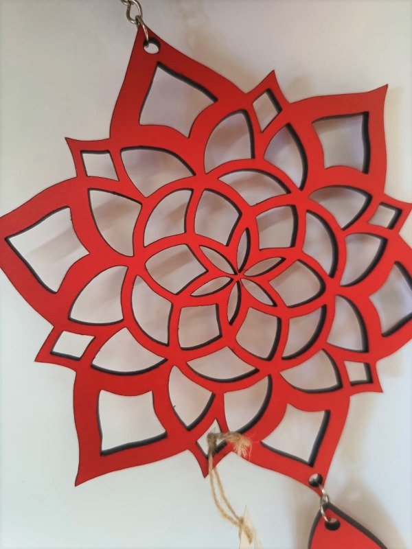 Producto - Mandala Linea Arco Iris / Rojo Fuego