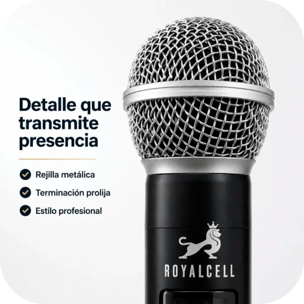 Producto - Microfono x2 ROYALCELL RP-901MC inalambrico - 5
