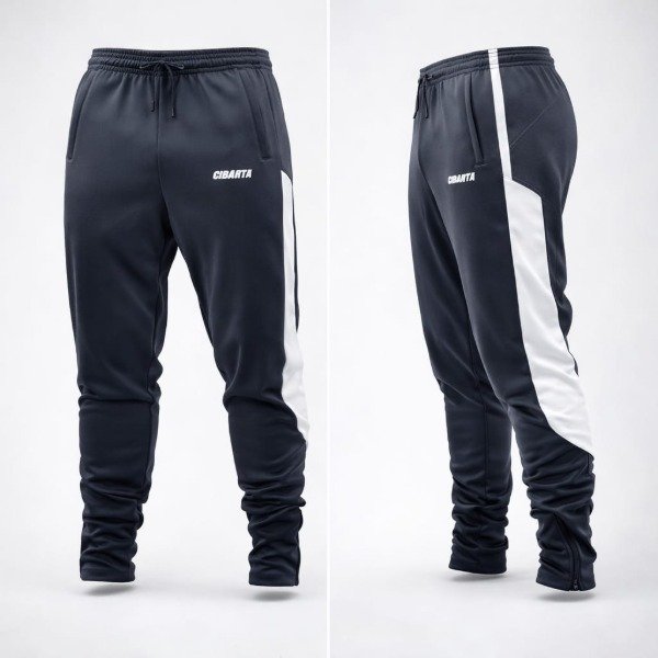 Producto - Pantalón Cibarta acetato Modelo combinado gris Oscuro y blanco