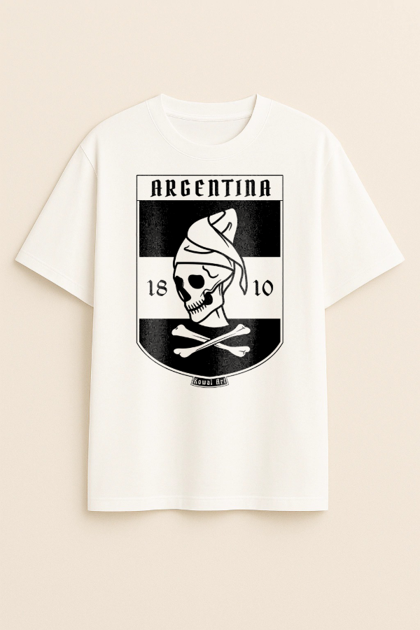 Producto - Escudo Militar Ficticio de Argentina (Oversize Unisex Blanca Frontal)