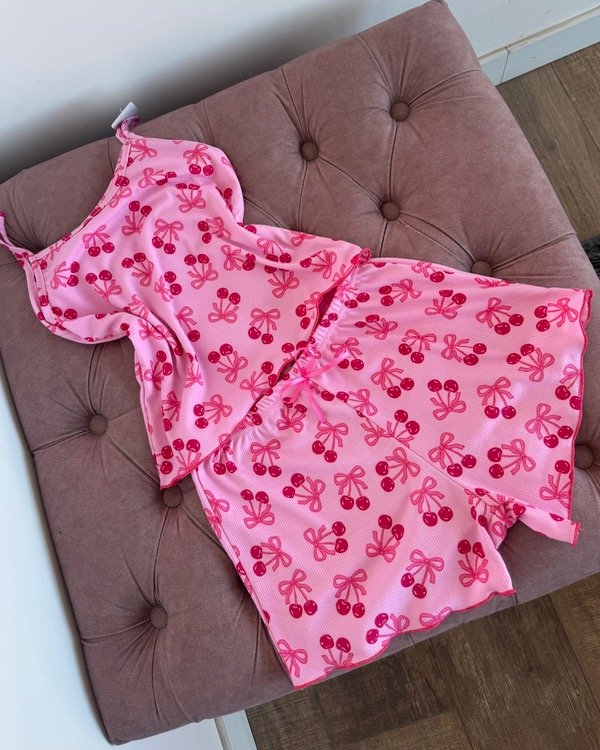 Producto - Pijama dos piezas morley- cerezas