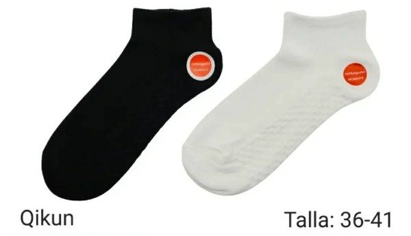 Producto - Q2 - Quikun - Medias Soquetes Dama Algodón x Docena - 1
