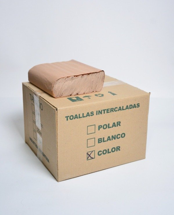 Producto - CAJA TOALLA INTERCALADA BEIGE ECONOMICA x 1000