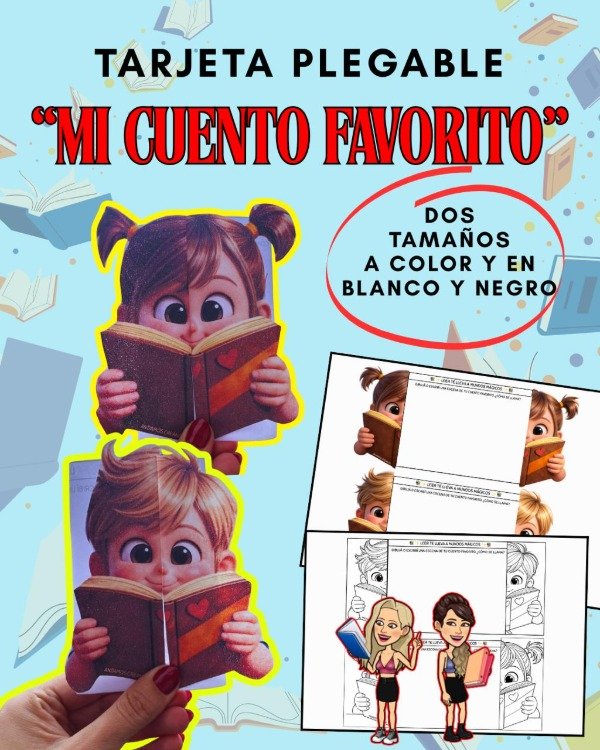 Producto - TARJETA PLEGABLE. MI CUENTO FAVORITO. DÍA DEL LIBRO
