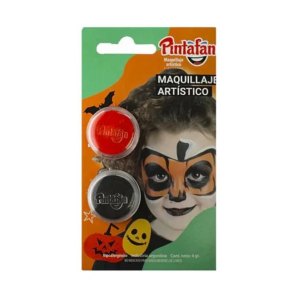 Producto - Maquillaje acuarelable set x2 negro y naranja CALABAZA