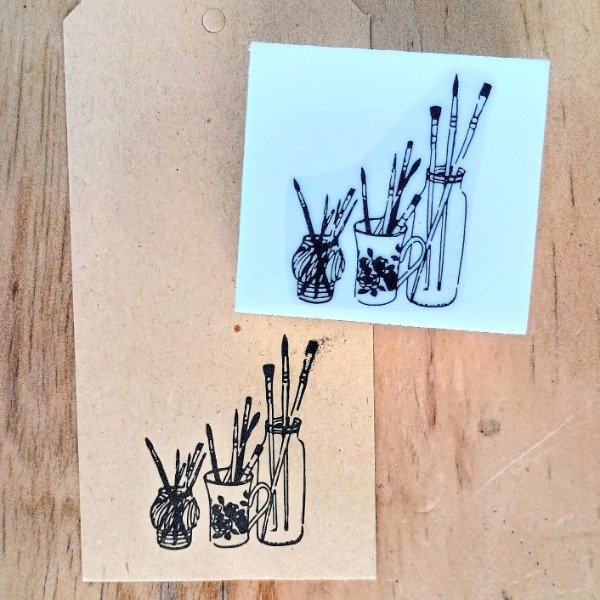 Producto - Sello Pinceles 5x5 cm