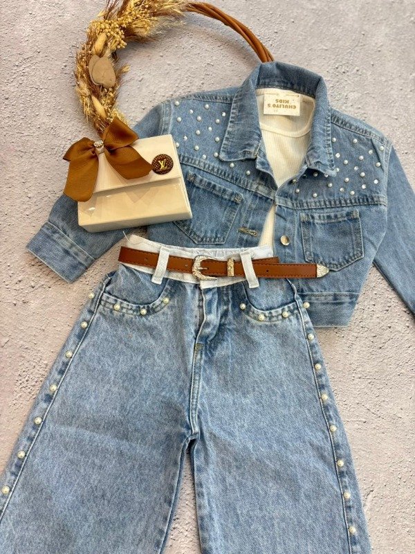 Producto - Jean beba celeste de perla