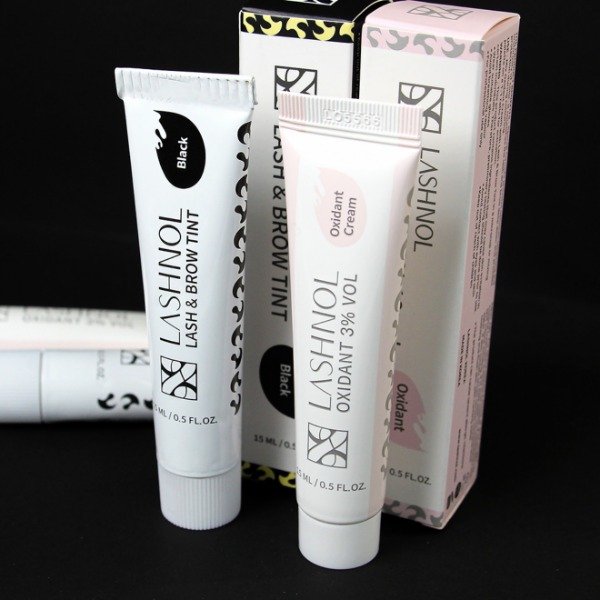 Producto - KIT TINTE NEGRO + OXIDANTE - LASHNOL