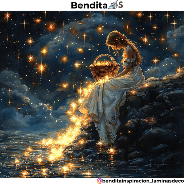 Producto - Bendita Sublimación 108 Nena con estrellas