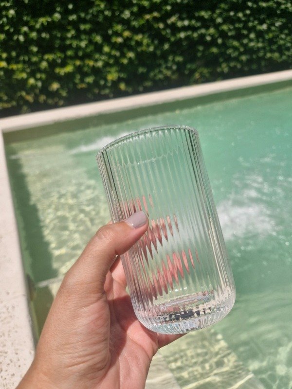 Producto - Vasos de vidrio labrado CANCÚN x 6