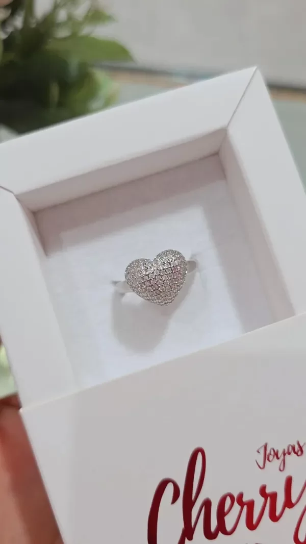 Producto - Anillo corazon grande cubic AQ