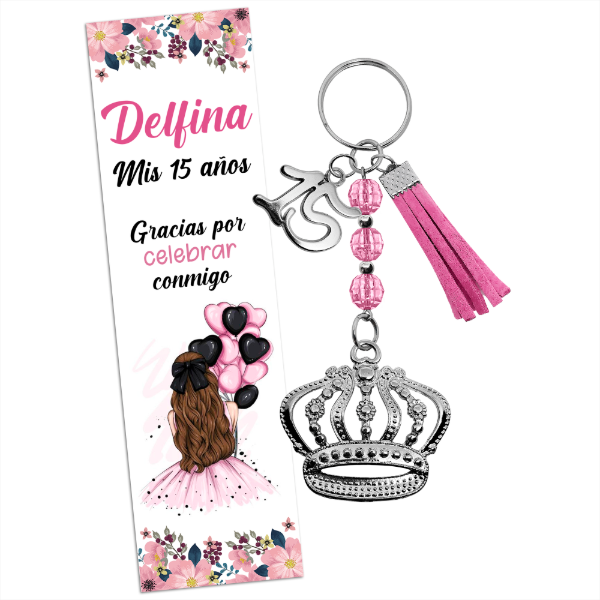 Producto - Llavero de Corona + N15 + Fleco