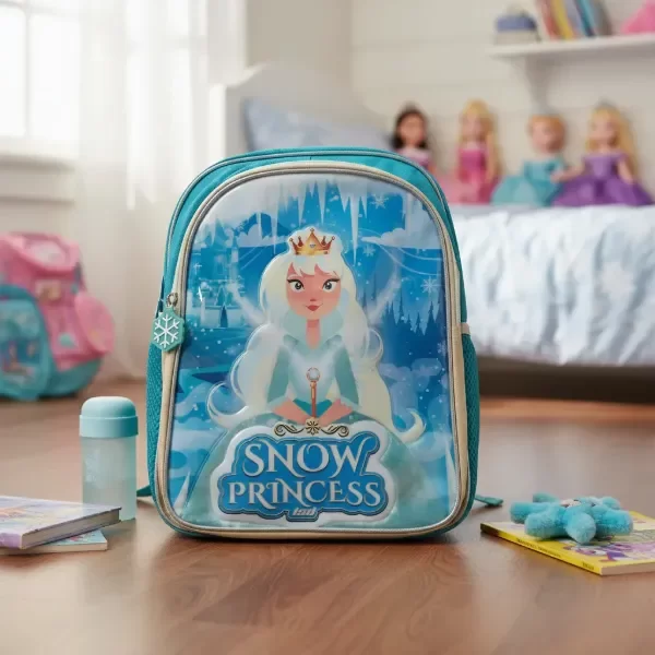 Producto - Mochila princesa color celeste ideal primeros pasos escolar