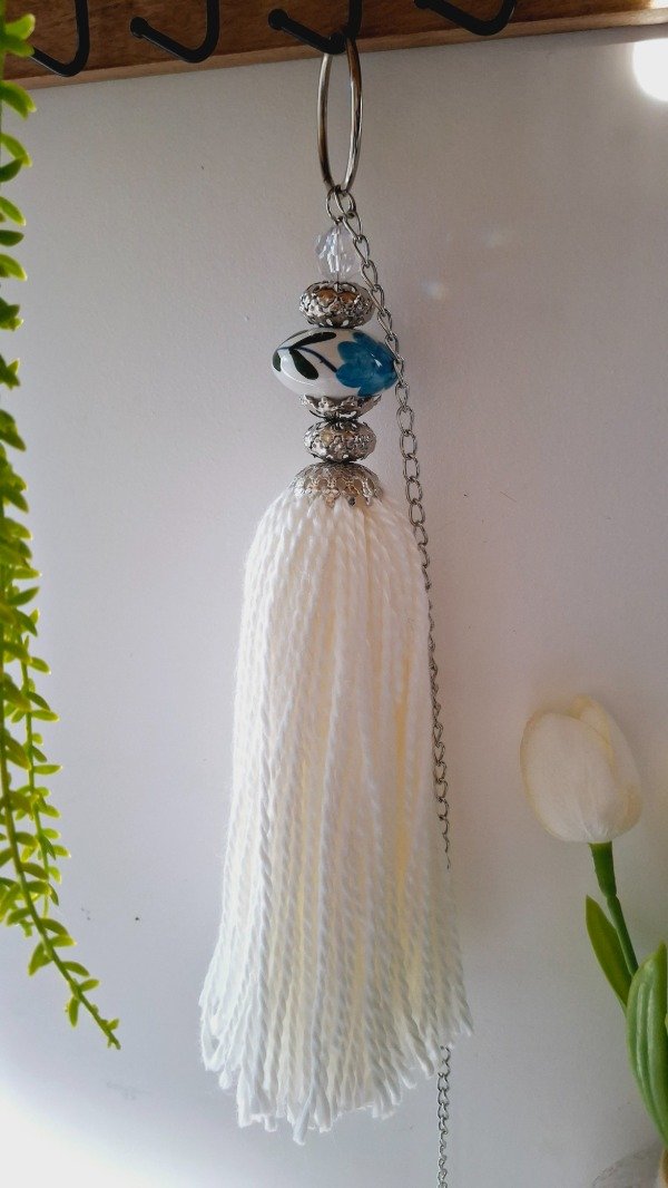 Producto - Borla Flor celeste