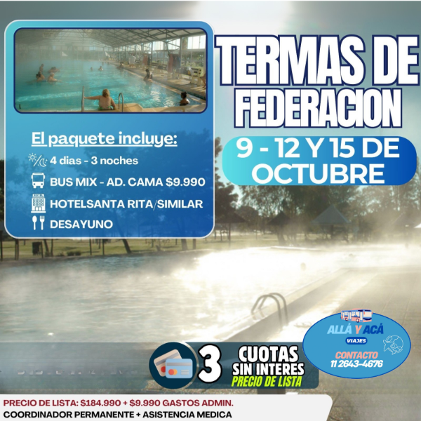 Producto - Termas de Federación Octubre
