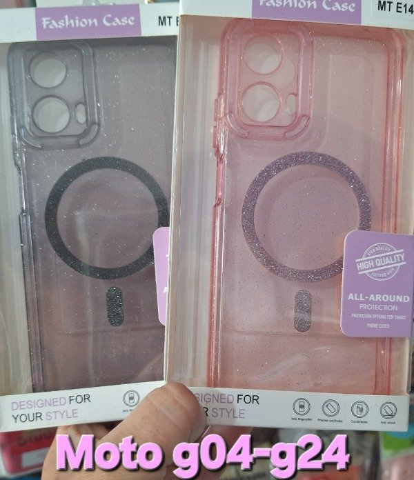 Producto - Fundas diseño glitter reforzadas. Moto g04-g24 - 1