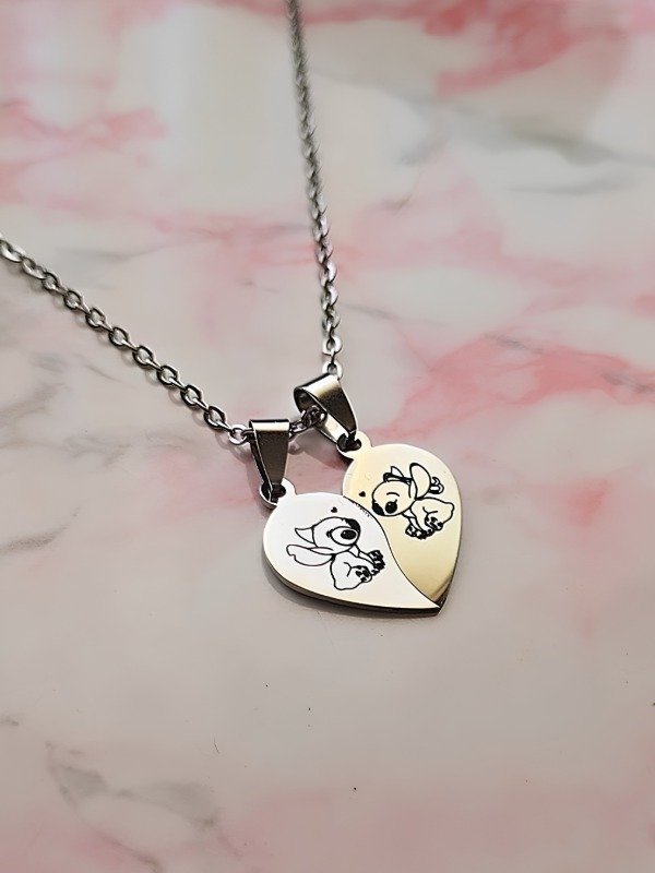 Producto - Cadena + Dije Stitch Corazon - 0