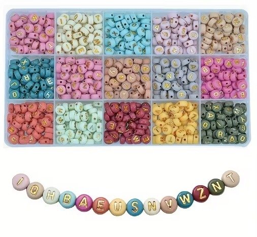 Producto - Caja COMPLETA con 1000 cuentas de LETRAS