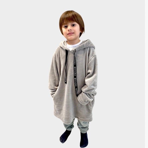 Producto - BUZO POLAR SOFT KIDS GRIS CLARO