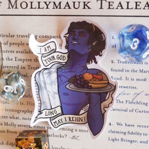 Producto - Sticker Long May I Reign (Mollymauk Tealeaf)
