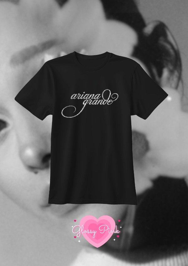 Producto - Remera Ariana Grande - VINILO TEXTIL GLITTER