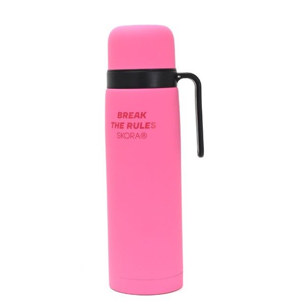 Producto - TERMO ACERO INOX.  1 LITRO SKORA PICO CEBADOR FUCSIA