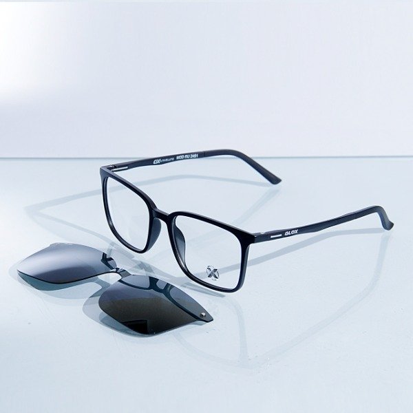 Producto - Glox Clip-On NU 2451 Cuadrado Negro - 0
