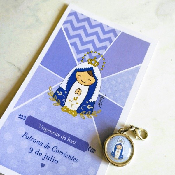 Producto - REGALO PACK ESTAMPA ADVOCACION CON MEDALLITA - VIRGEN ITATI