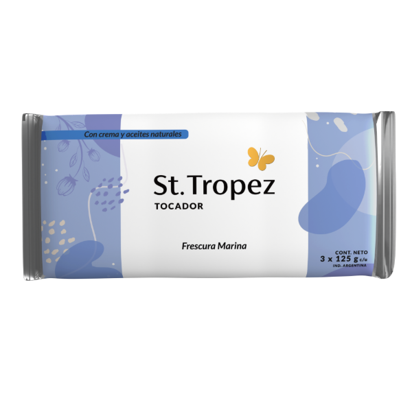 Producto - PACK X3u Jabon Frescura Marina 125gr ST TROPEZ (CELESTE)