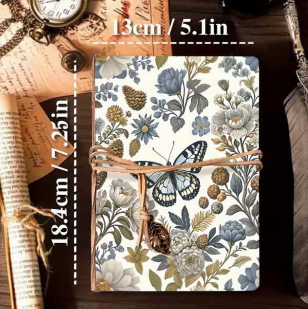 Producto - CUADERNO HOJA LISA SIMIL CUERO MARIPOSA HJ LISA