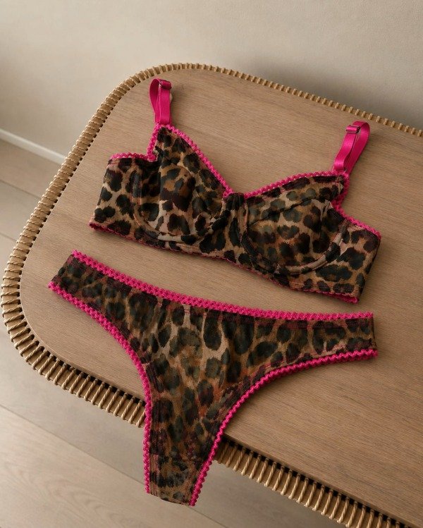 Producto - Set con aro print con fucsia - Art Roma