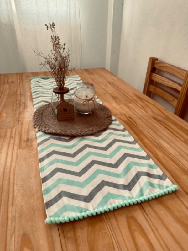 Producto - Caminito hojas chevron aqua